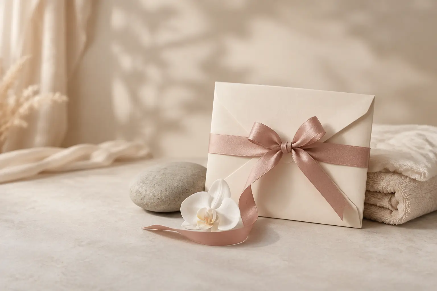 Elegantes Kosmetik-Geschenk in warmen Naturtönen